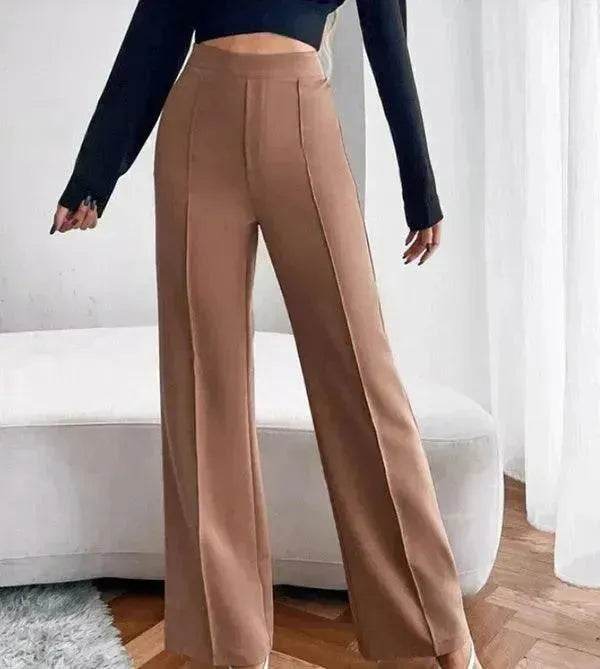 Loose Straight Pants Women High Waist Casual Trousers - EX-STOCK Canada