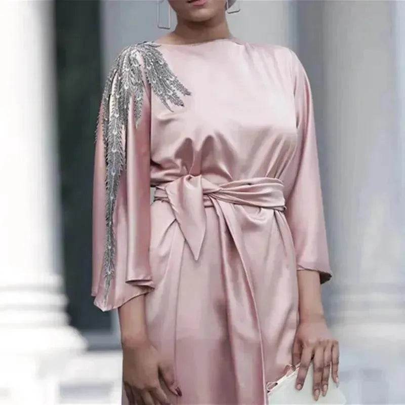 Loriya Exquisite Embroidery Sleeve Cardigan Women's Dress Evening Party Cocktail Party Dress - EX-STOCK Canada