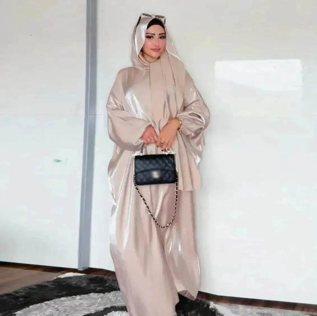 Lustre Batwing style Abaya Dress for Arab Dubai Turkey Middle East Women - EX-STOCK Canada