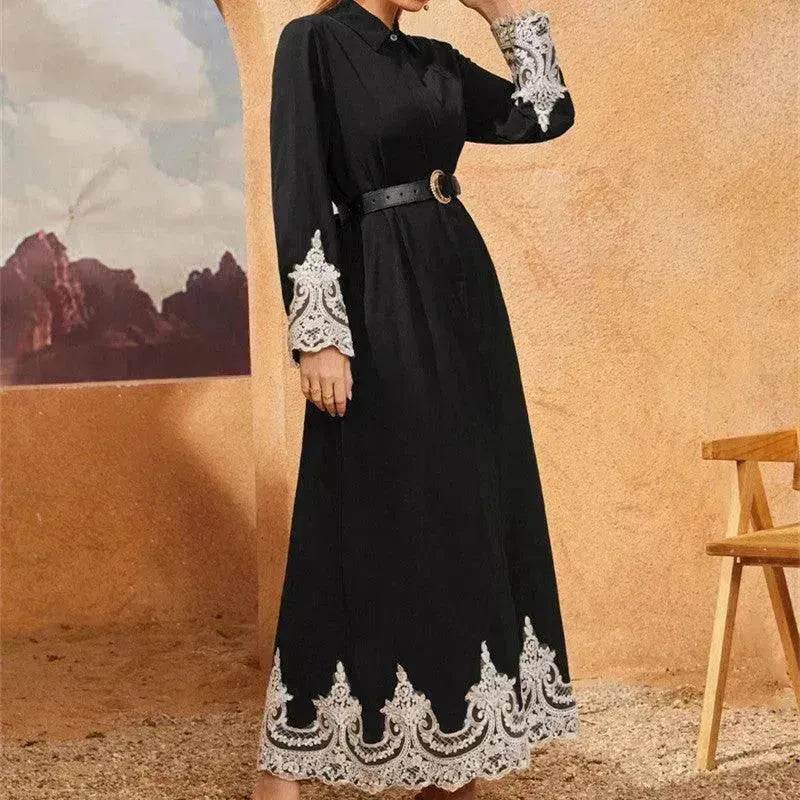 Luxurious Embroidered Blouse Lace Cardigan Dress for Beautiful Arab Dubai Turkey Middle Eastern Women - EX-STOCK Canada