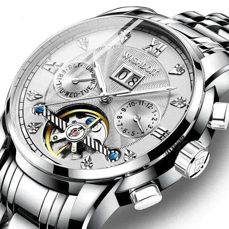 Luxurious Luminous Diamond Tourbillon Hollow Automatic Mechanical Watch - EX-STOCK Canada