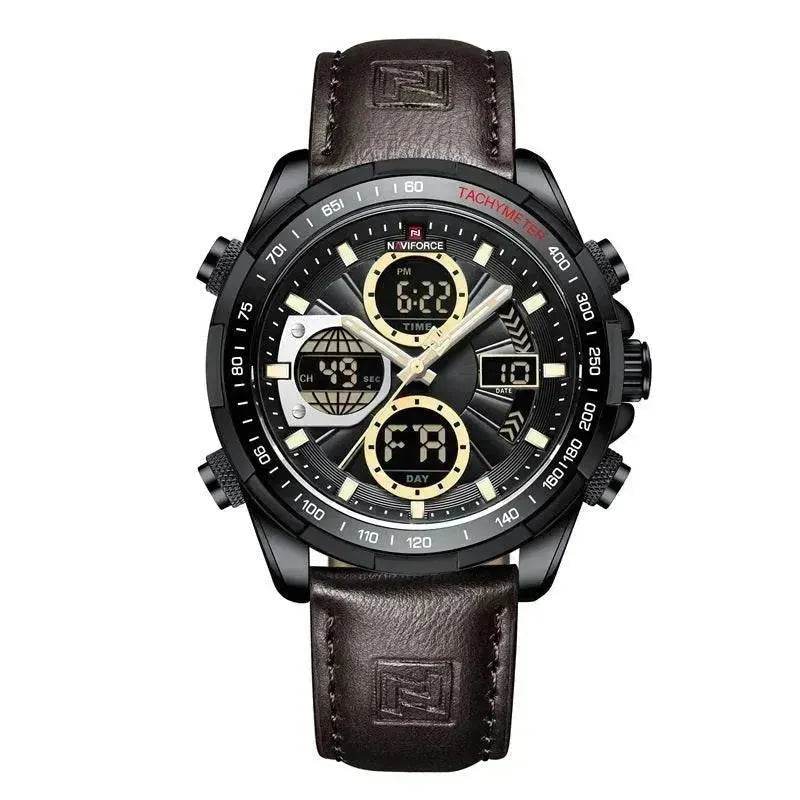 Luxury Men's Waterproof Sports Leather Strap Electronic Multi-function Watch - EX-STOCK Canada