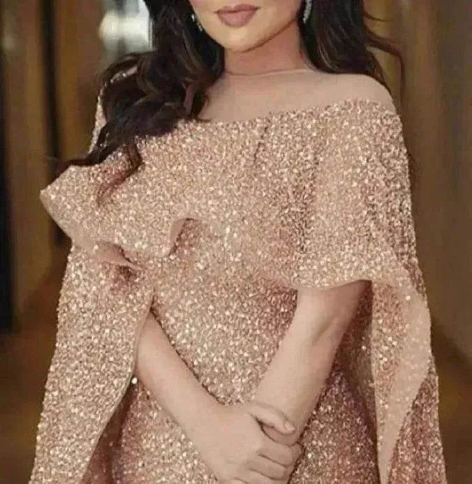 Luxury Mermaid Middle East Arabic Kafan Dubai Gold Mermaid Abiye Evening - EX-STOCK Canada