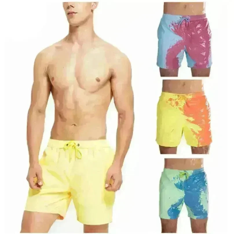 Magical Change Color Beach Shorts Summer Men Swimming Trunks Swimwear Swimsuit Quick Dry bathing shorts Beach Pant - EX-STOCK CANADA