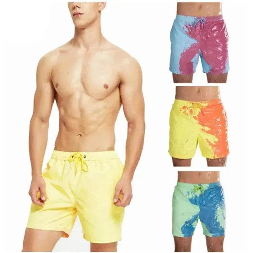 Magical Change Color Beach Shorts Summer Men Swimming Swimsuit Quick Dry - EX-STOCK Canada