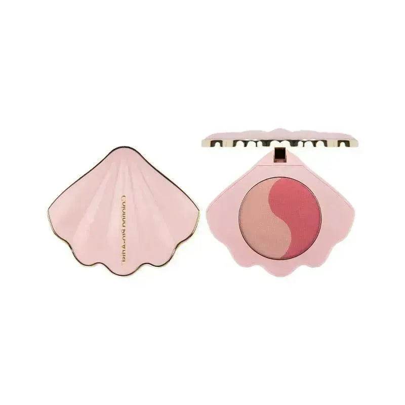 Makeup Shell Double Color Mirror Powder Blusher - EX-STOCK Canada