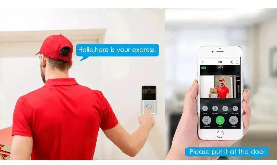 Marlboze WiFi Doorbell Camera – 720P Video & PIR Motion - EX-STOCK Canada
