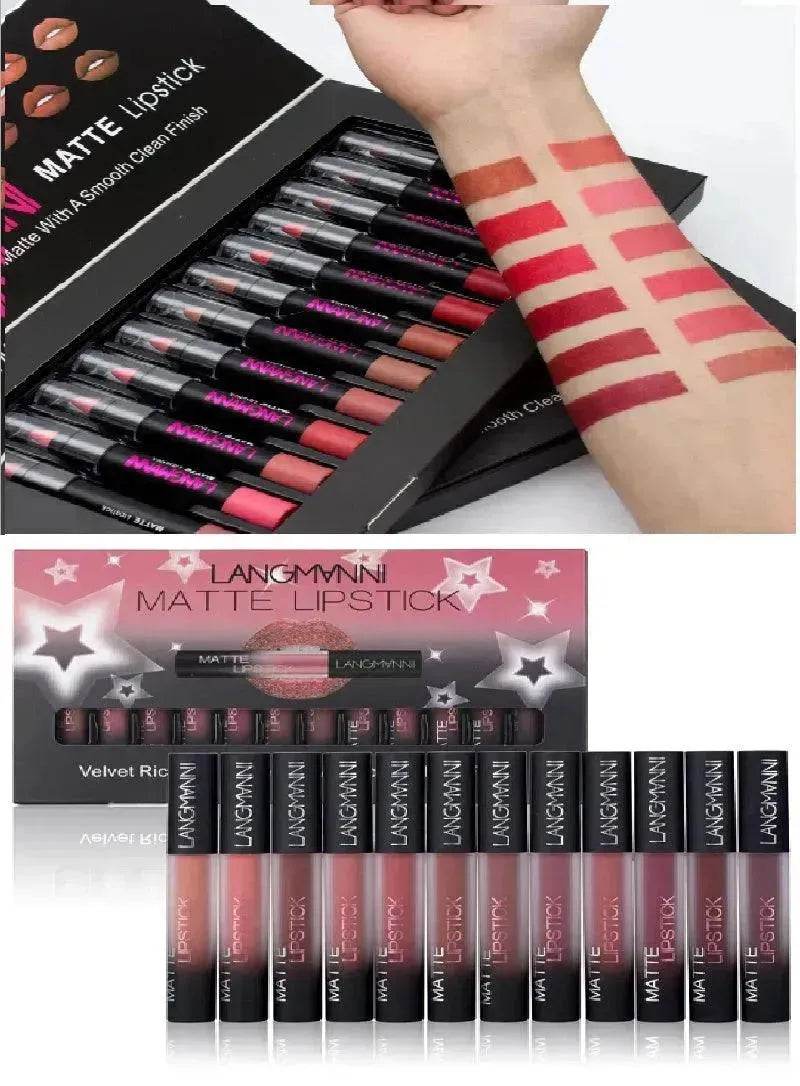 Matte Lipstick Waterproof Long-lasting Velvet Lipstick Set - EX-STOCK Canada