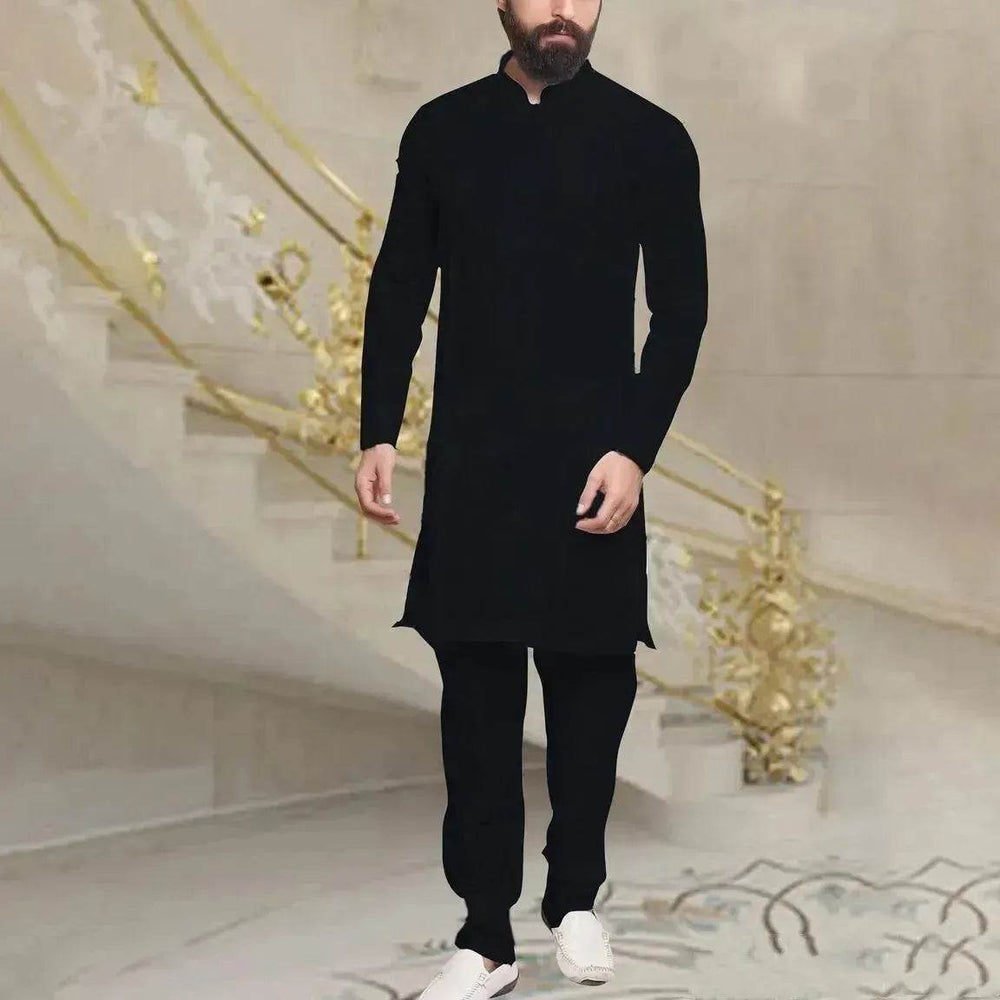 Men Arab Middle Eastern Long Shirt Linen Button - EX-STOCK Canada