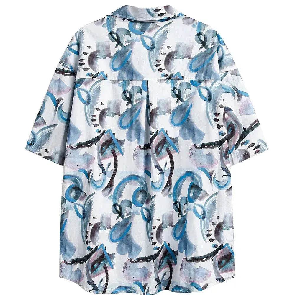 Men's Full Printed Graffiti Printing Shirt - EX-STOCK Canada