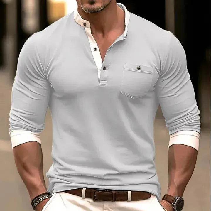 Men's Long Sleeved Round Neck T-shirt - EX-STOCK Canada