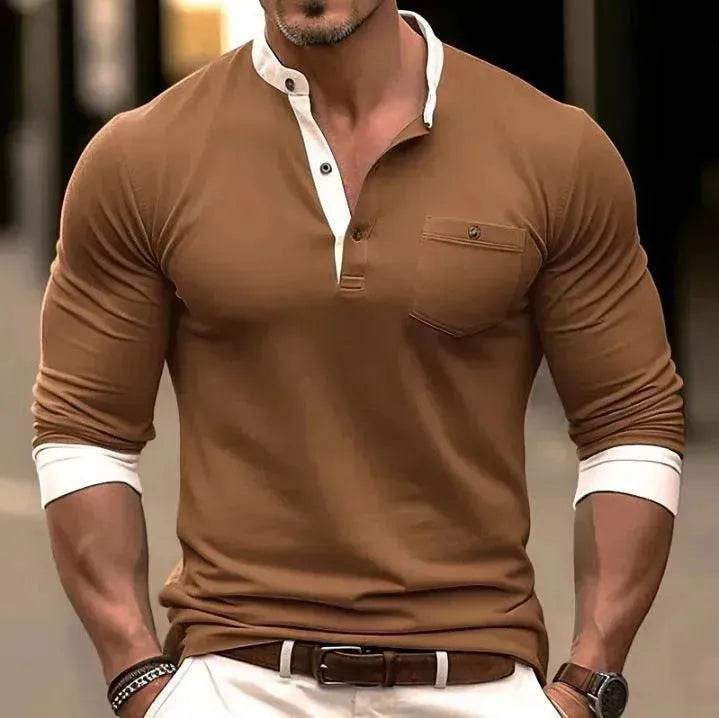 Men's Long Sleeved Round Neck T-shirt - EX-STOCK Canada