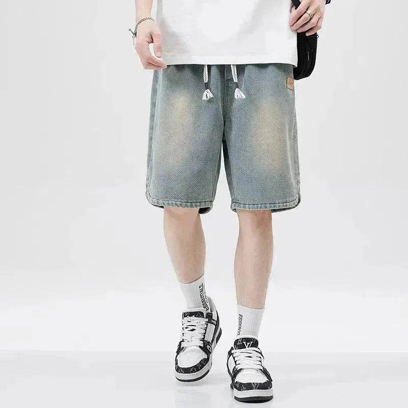 Men's Loose Casual Starry Sky Pattern Denim Shorts - EX-STOCK Canada