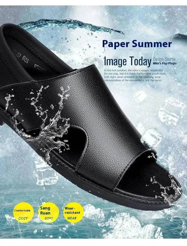 Men's Sandals Summer Men's Casual Soft Bottom Non-slip Wear-resistant And Deodorant Beach - EX-STOCK Canada