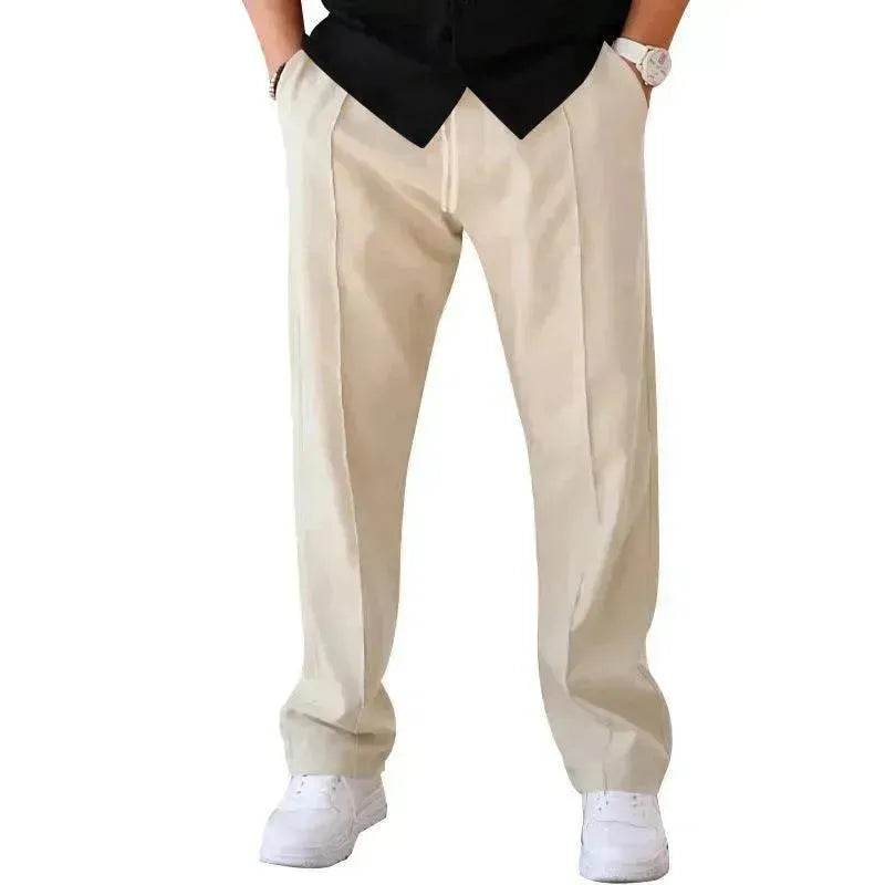 Men's Trouser Pant Sports Casual Loose Straight Pants With Drawstring Design - EX-STOCK Canada