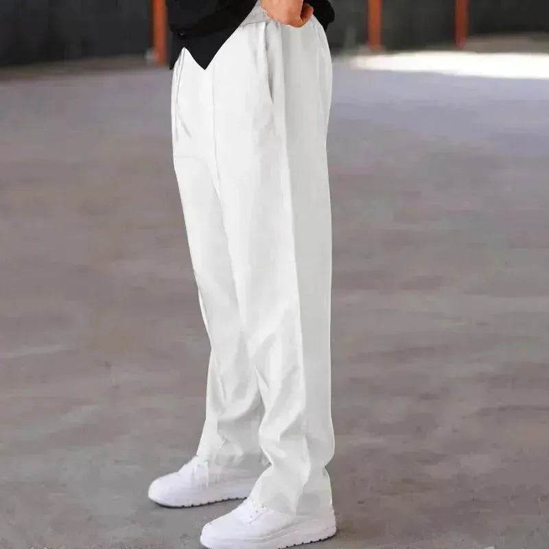 Men's Trouser Pant Sports Casual Loose Straight Pants With Drawstring Design - EX-STOCK Canada