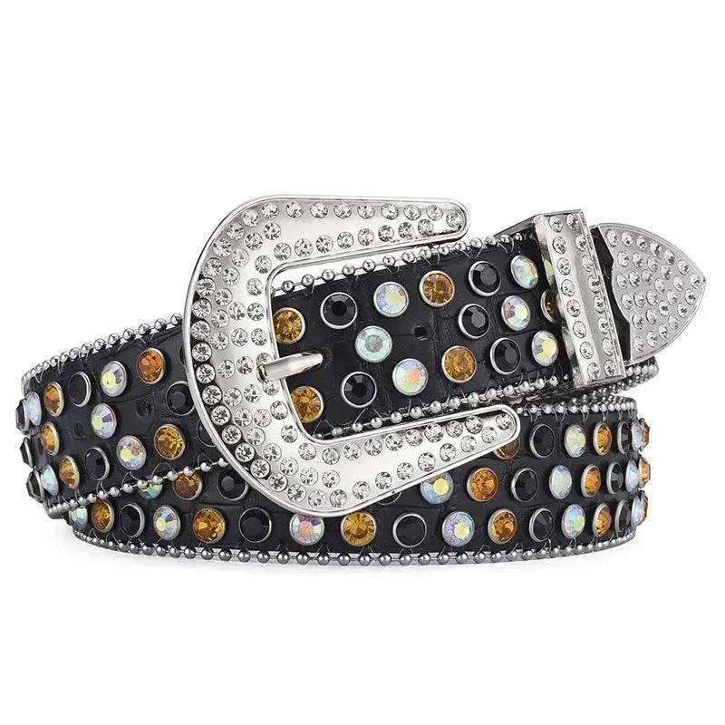 Men Women Alloy Belt Punk Rock Rivet Rhinestone - EX-STOCK Canada