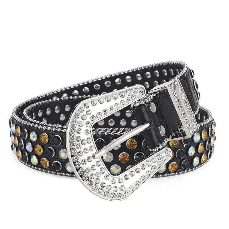 Men Women Alloy Belt Punk Rock Rivet Rhinestone - EX-STOCK Canada