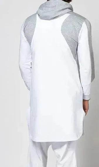 Fashionable and Elegant Mens Colorblock Robe Arab Zip Pocket Sweatshirt Moroccan Men's Jalabiya - EX-STOCK Canada