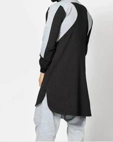 Fashionable and Elegant Mens Colorblock Robe Arab Zip Pocket Sweatshirt Moroccan Men's Jalabiya - EX-STOCK Canada