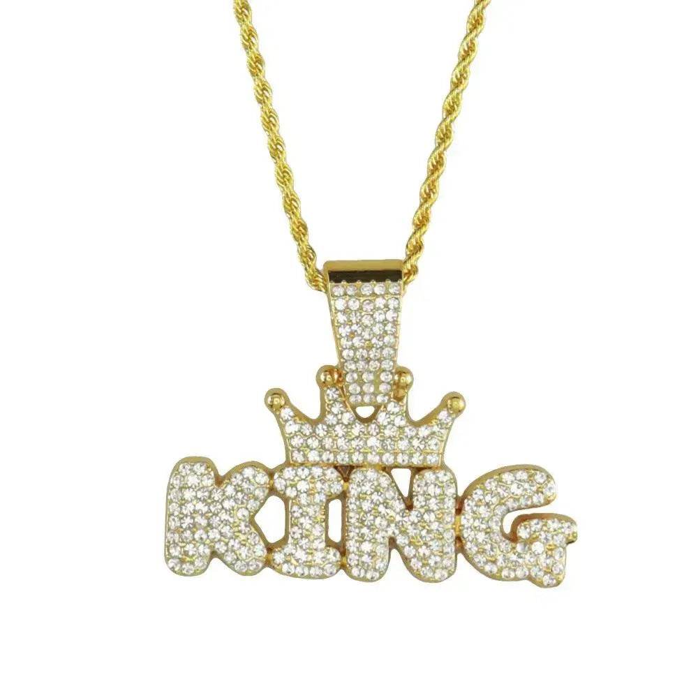 Mens Fashion Alloy Necklace With Diamond Pendant - EX-STOCK Canada