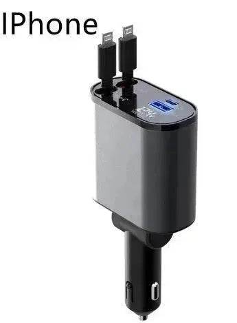 Metal Car Charger 100W Super Fast Charging Car USB And TYPE-C Adapter - EX-STOCK Canada