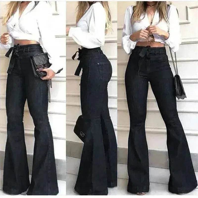 Women Wide Leg Denim Jeans High rise Wide leg bootcut Pants Trouser for Women - EX-STOCK Canada