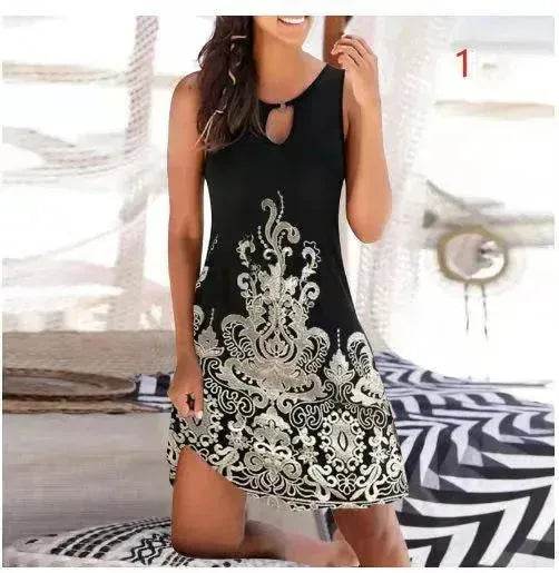 Mid Skirt Women's Sleeveless Fashion Skirt Print Jumpsuit - EX-STOCK Canada
