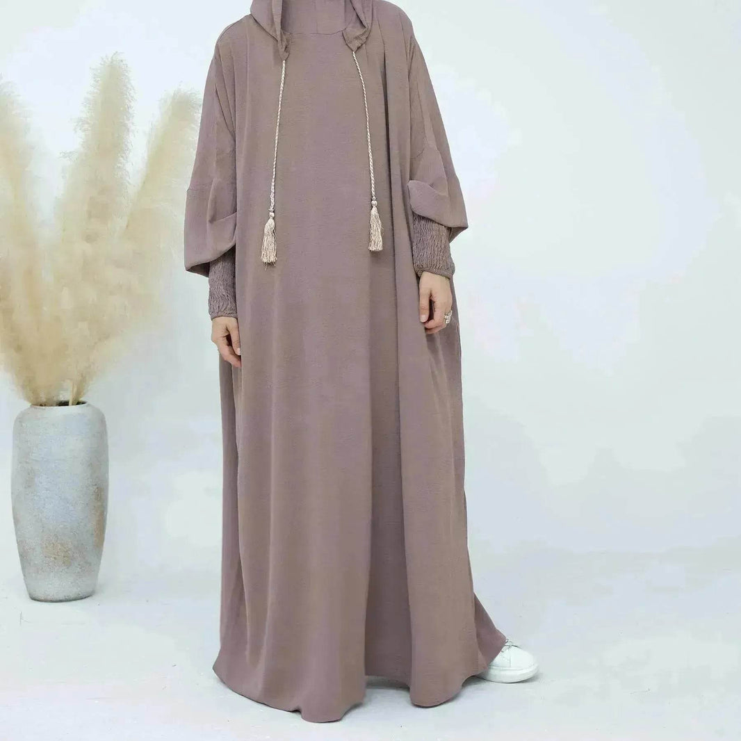 Middle East Dubai Turkey Solid Color Dress - EX-STOCK Canada