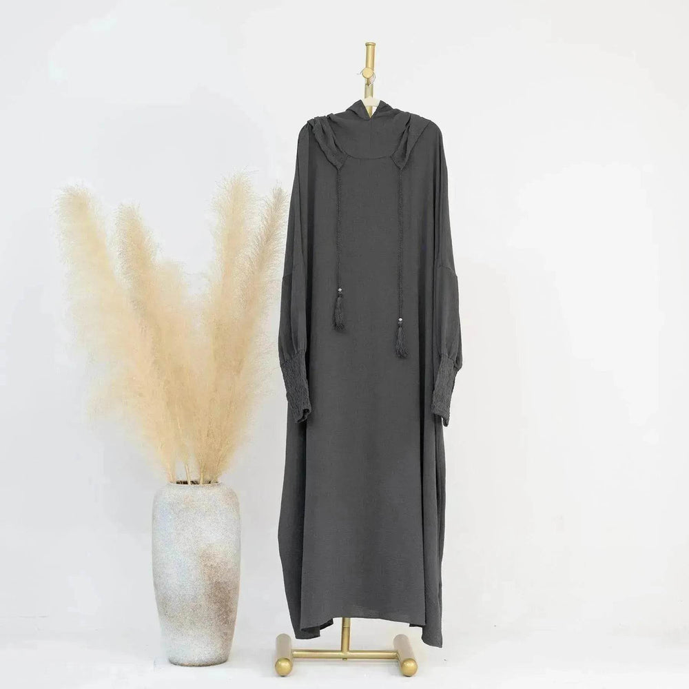 Middle East Dubai Turkey Solid Color Dress - EX-STOCK Canada