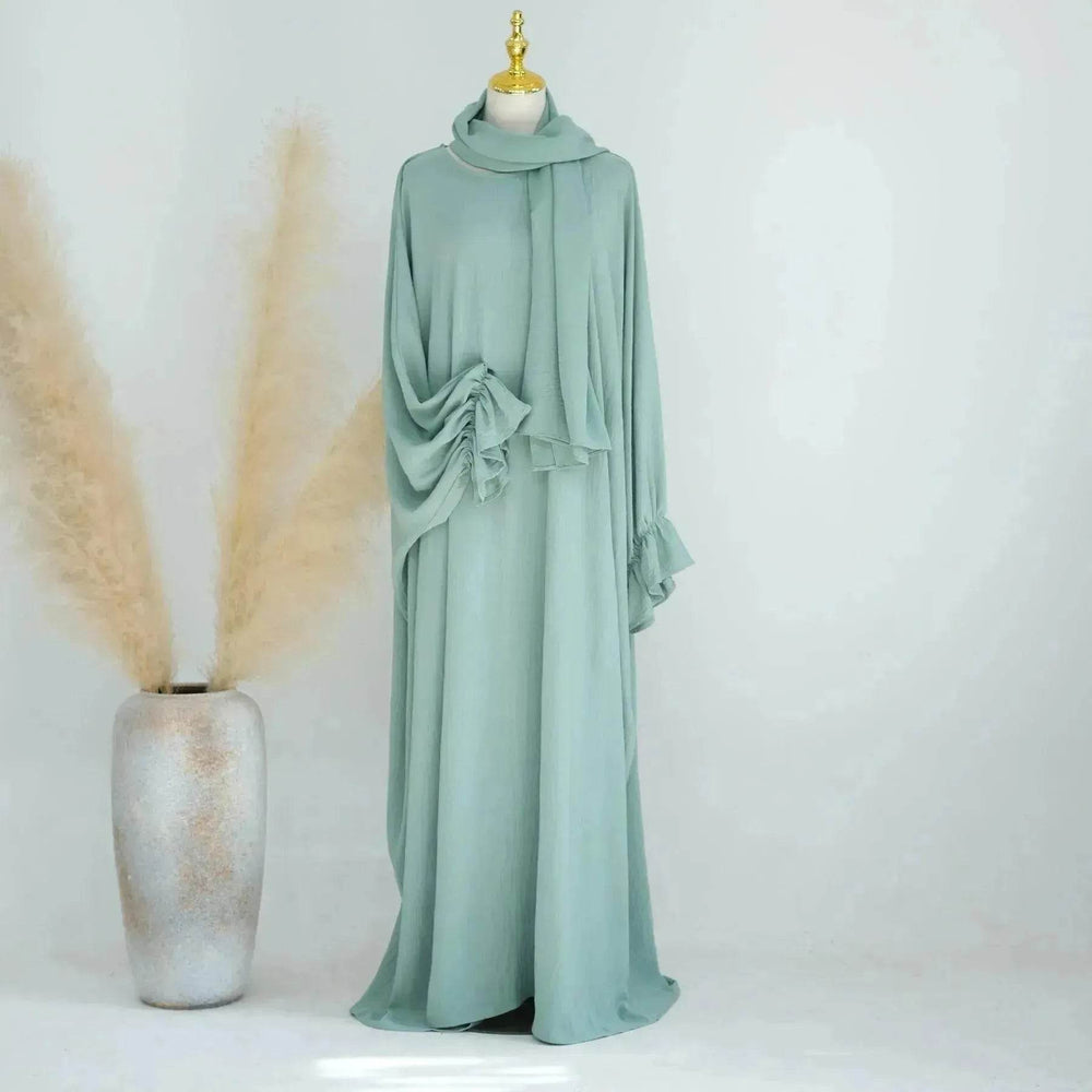 Middle East Dubai Turkey Solid Color Dress Leisure - EX-STOCK Canada