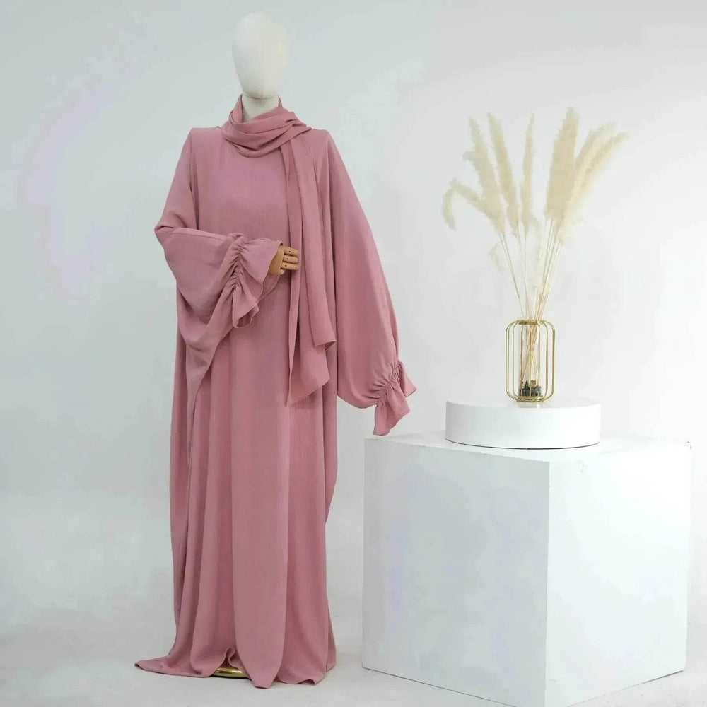 Middle East Dubai Turkey Solid Color Dress Leisure - EX-STOCK Canada