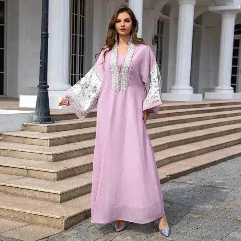 Middle East Foreign Trade Arab Robe New Embroidered Women's Gown - EX-STOCK Canada