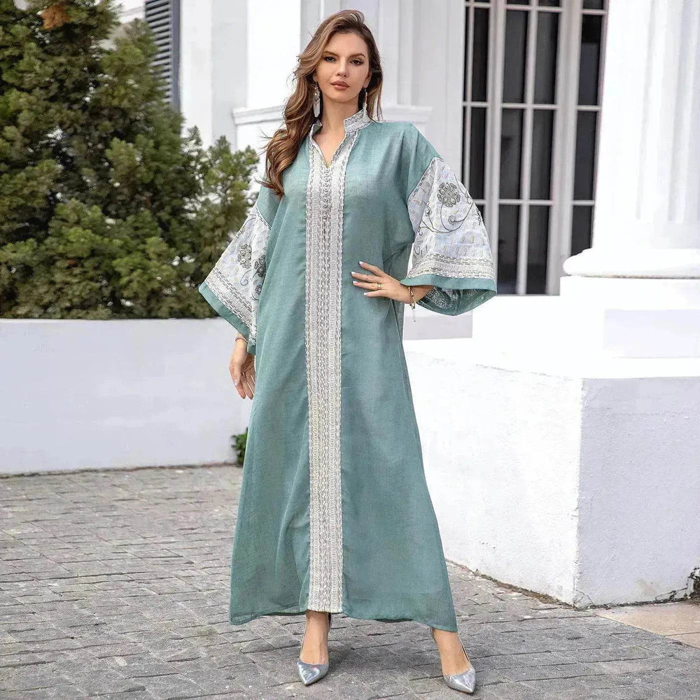 Middle East Foreign Trade Arab Robe New Embroidered Women's Gown - EX-STOCK Canada