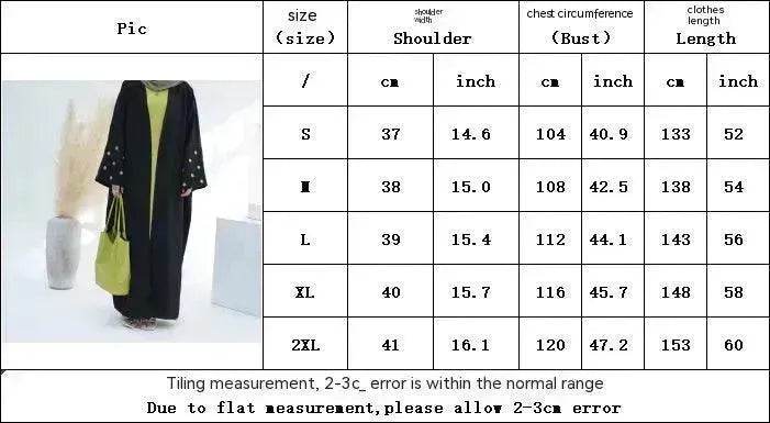 Middle East Turkey Dubai Clover Embroidery Elegant Cardigan Dress - EX-STOCK Canada