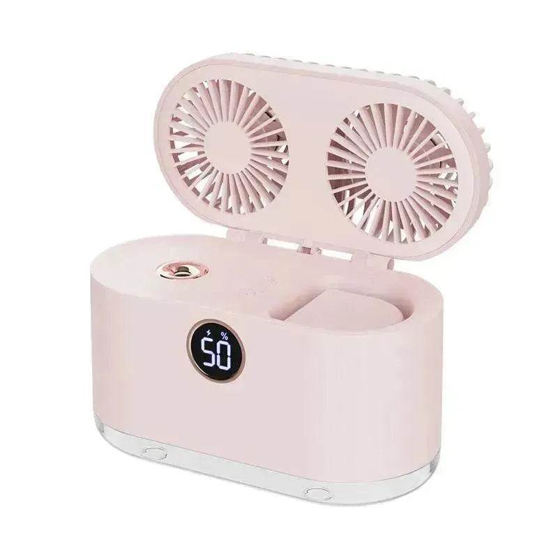 Mini Air Conditioner Fan Air Cooler USB Portable Table Top Desktop Fan Cooling with 3 Wind Speed LED Light for Home Office - EX-STOCK Canada