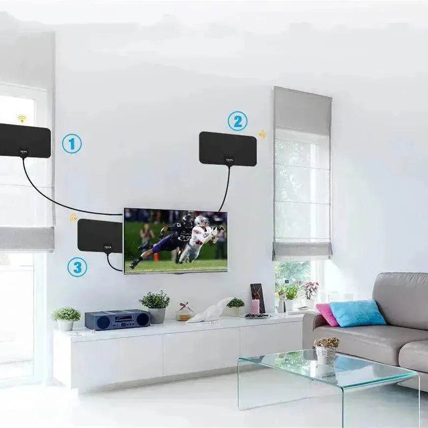 Mini HD Indoor Digital TV Antenna with IEC Adapter - EX-STOCK Canada