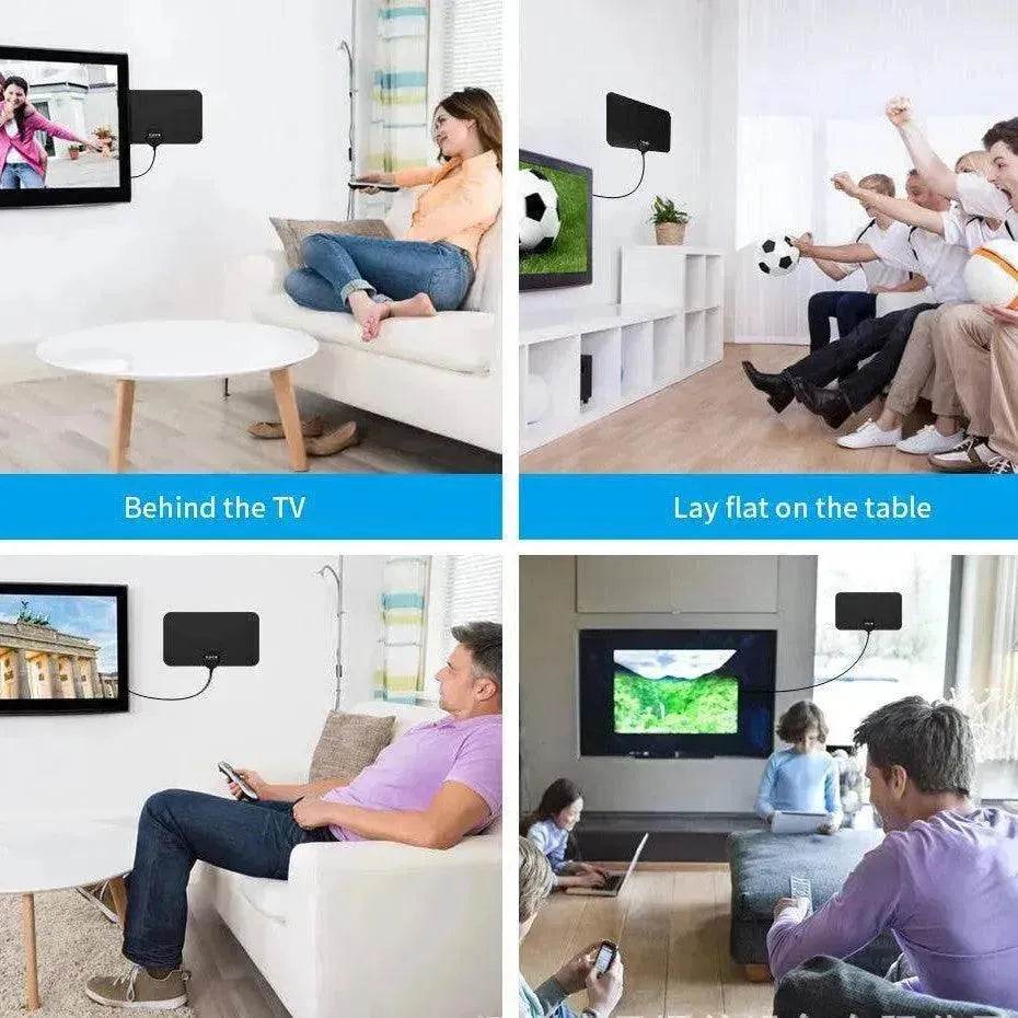 Mini HD Indoor Digital TV Antenna with IEC Adapter - EX-STOCK Canada