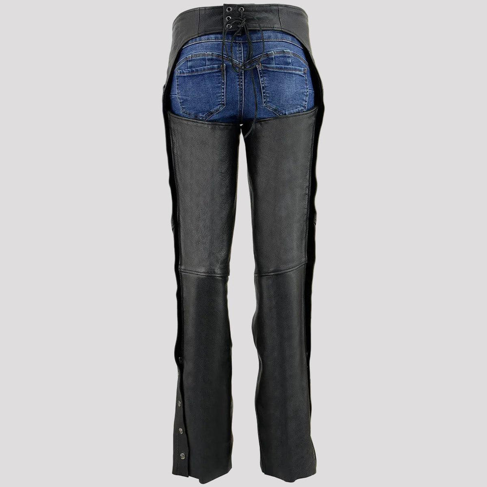 BOL/Open Road Chap in pelle da donna con design a ala in pelle scamosciata