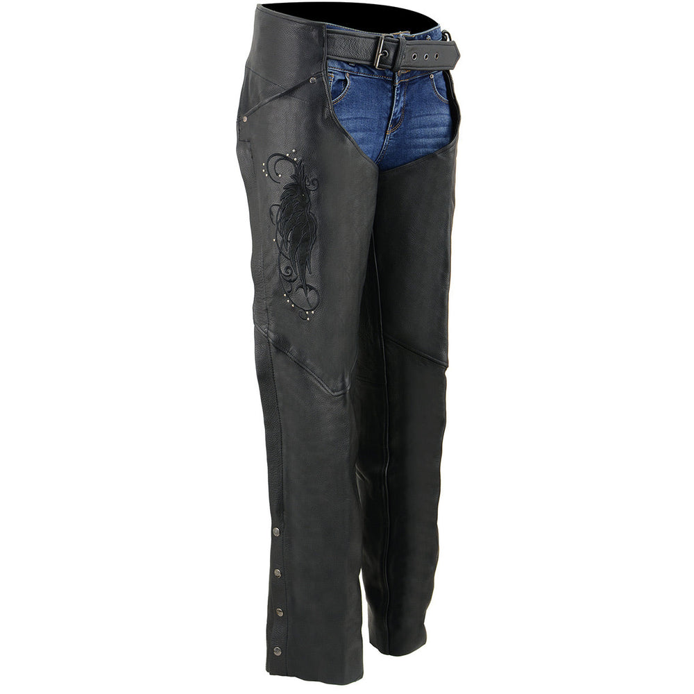 BOL/Open Road Women's Suede Wing Design Leather Chaps EX-STOCK Canada