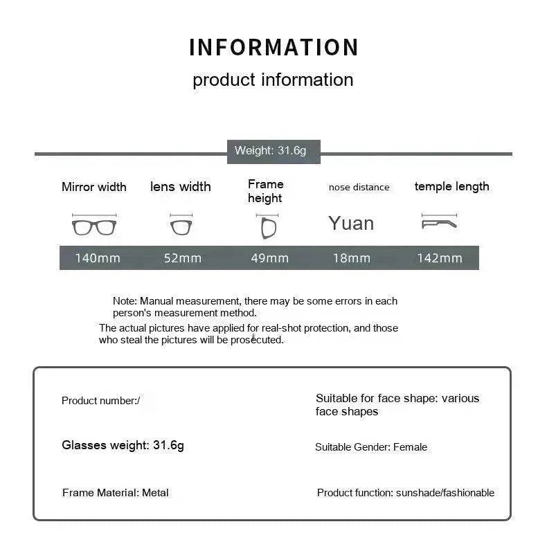 Modern Square Polygon Metal Sunglasses - EX-STOCK Canada