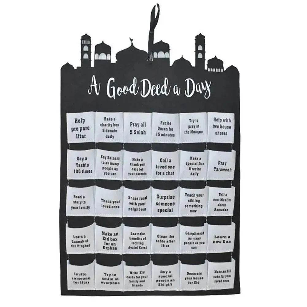 Mubarak Eid Ramadan Fabric Wall Calendar - EX-STOCK Canada