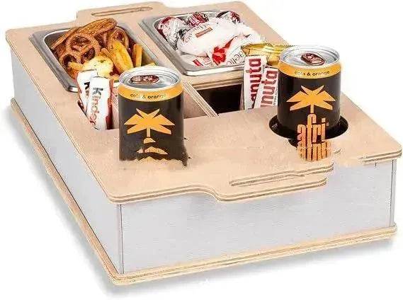 Natural Sofa Butler Snack Drinks Placed Wooden Box Tray - EX-STOCK Canada