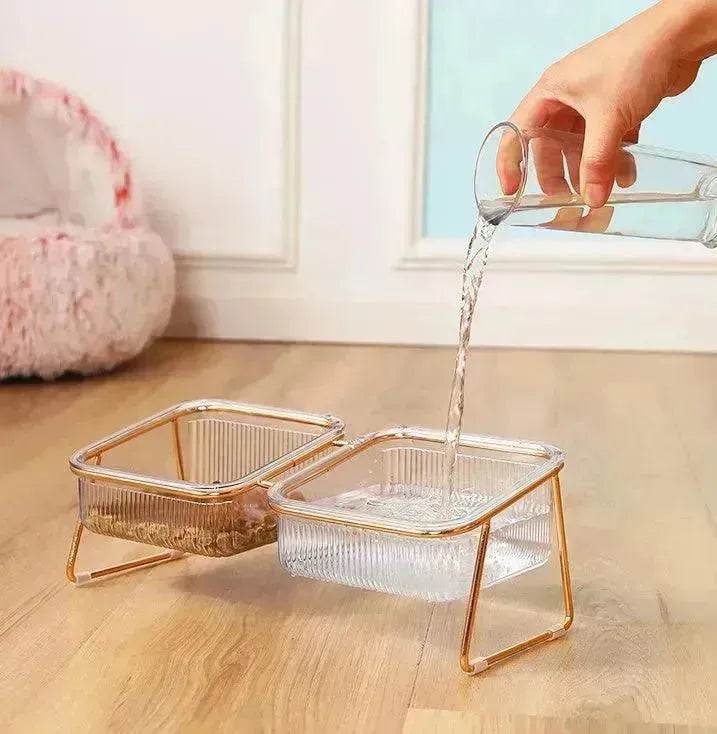 Neck-protecting sloped pet feed bowl Stand - EX-STOCK Canada