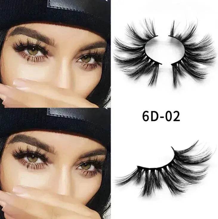 Nethong 25mm mink false eye lashes 6D three-dimensional messy cross-eye lashes Europe and the United States cross-border for eye lashes - EX-STOCK Canada