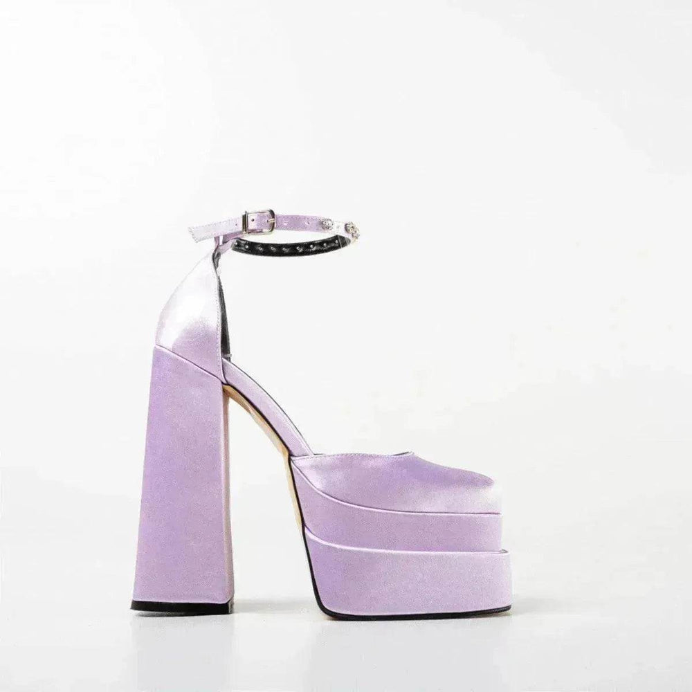 New Fashion 14cm Block Heel Platform chunky Heels for Women model - EX-STOCK Canada