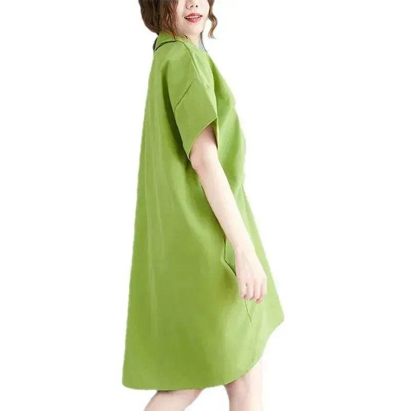 New Irregular Loose And Thin Literary Shirt Dress Women - EX-STOCK Canada