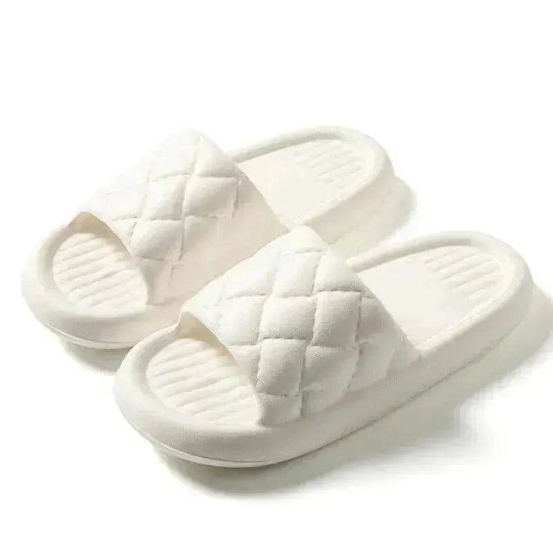 New Rhombus Home Slippers Summer Non-slip Floor Bathroom Slipper Lightweight Simple House Shoes For Women Men - EX-STOCK Canada