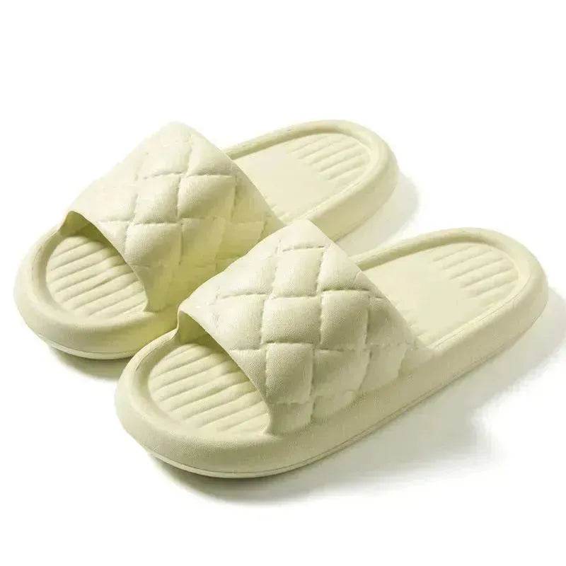 New Rhombus Home Slippers Summer Non-slip Floor Bathroom Slipper Lightweight Simple House Shoes For Women Men - EX-STOCK Canada