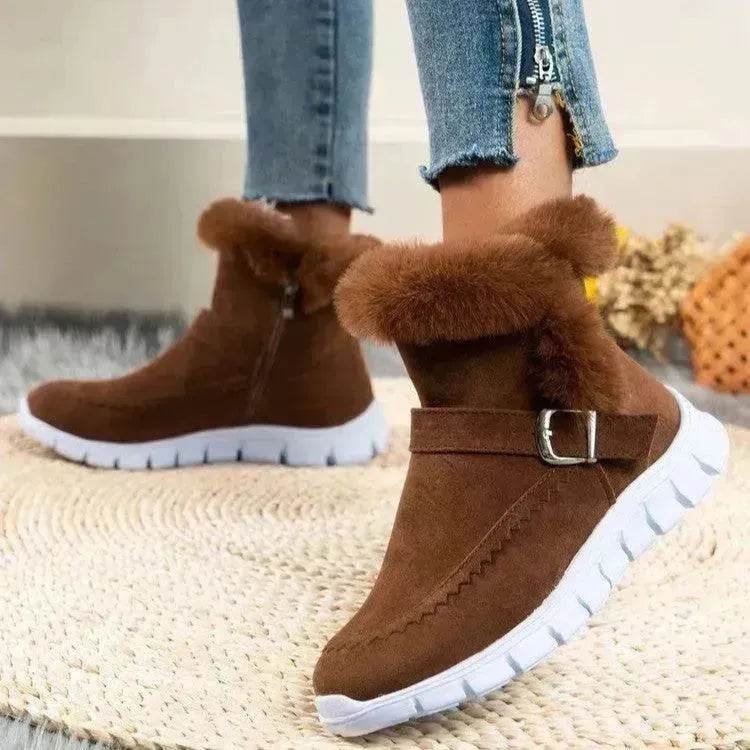 Snow Boots Winter Warm Thick Plush Ankle Boot women - EX-STOCK Canada